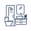 Attached Modern Bathrooms
