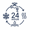 24-Hour Hot & Cold Water